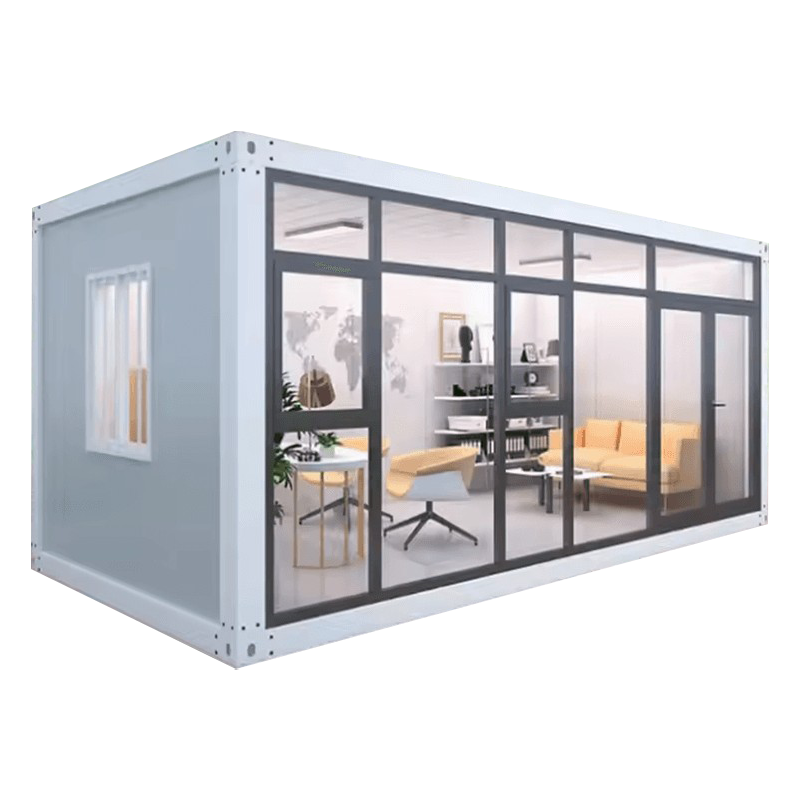 Buiten enkellaags glazen serre-uitbreiding Prefab containerhuis