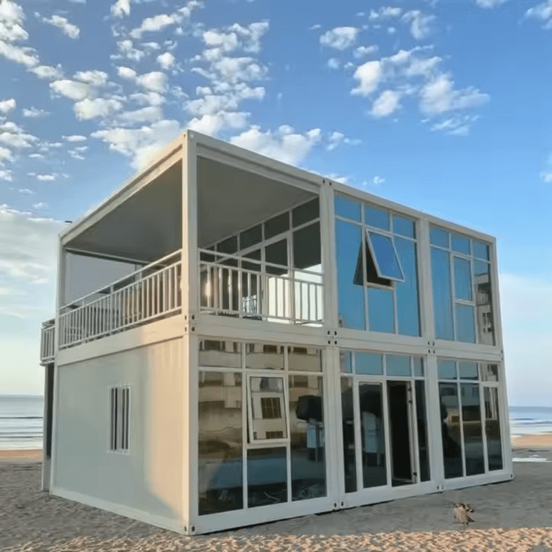 Dubbel beglaasde serre, uitbreidbaar prefab containerhuis/huis
