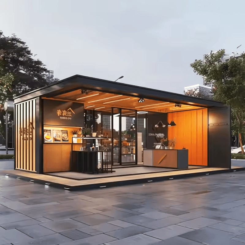 Geprefabriceerd containerhuis voor winkels Geprefabriceerd containerhuis voor winkels