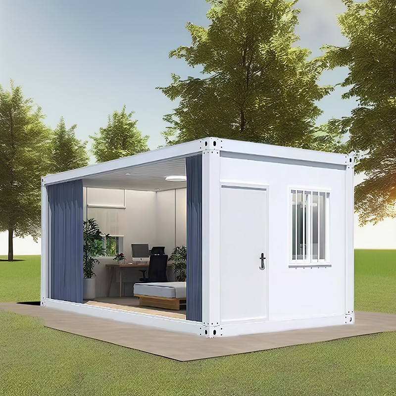 Glazen containerhuis van één verdieping Glazen containerhuis van één verdieping