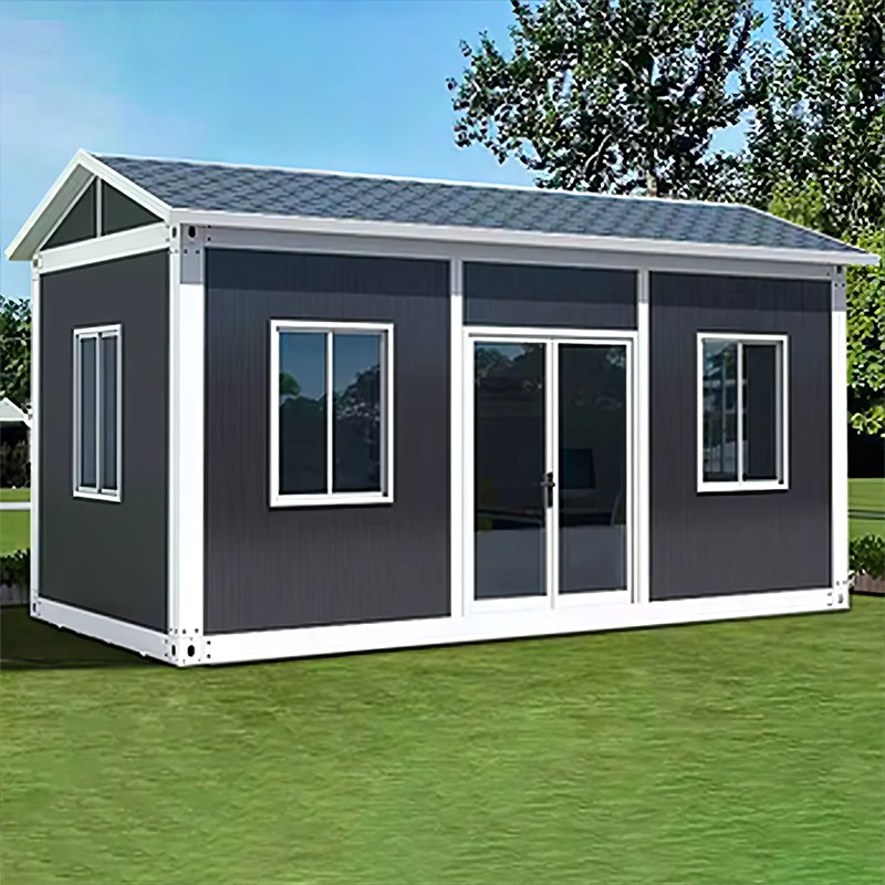 Containerhuis met zadeldak Containerhuis met zadeldak