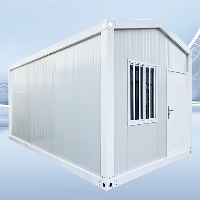 Containerhuis met zadeldak Containerhuis met zadeldak